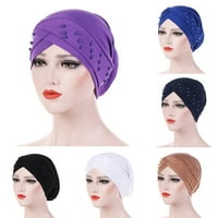 Aerdream Hat Плътни цветни мъниста жени еластична капачка за опаковане на главата за ежедневието