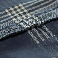 Simplmasygeni Clearance дълъг ръкав запушване на яка мода памучен памук с дълги ръкави риза с карирана риза