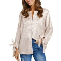 Есен Нов топ за женска модна риза за ежедневни печат с блуза с дълъг ръкав с кръгла яка с дълъг ръкав