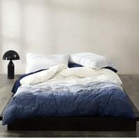 Calvin Klein Modern Cotton Knit Stripe King Duvet, Indigo Indigo King Duvet