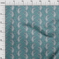 OneOone Viscose Chiffon Fabric Floral & Paisley Block Print Fabric Bty Wide