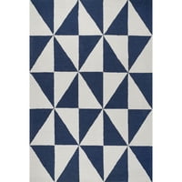 геометричен Абстрактен килим, 5 '8', Син