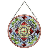 Склад на тифани финена оцветена стъкло на панела с висяща верига