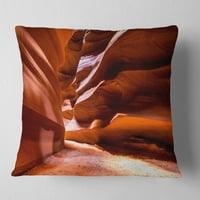 Дизайнарт спиращ дъха каньон на антилопа - възглавница за снимка на пейзаж-18х18