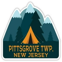 Pittsgrove Twp. Ню Джърси Сувенир Винил стикер стикер къмпинг дизайн