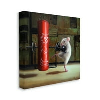 Ступел индустрии подробни мишка кик бокс котка боксова круша платно стена изкуство, 30, дизайн от Лусия Хефернан