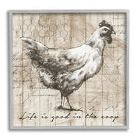 Ступел Индъстрис Животът е добър в Кооп Реколта текст ферма пиле 24, дизайн от Конрад Кнутсен