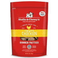 Пилешка вечеря на Stella & Chewy Patties без замръзване суха храна за суха куче, унция