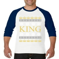 Бейзболни Тениски С Мъжки Ръкав-Коледен Крал