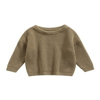 Binwwede бебешки плъзгач с плъзгач с вещ, свободен монтаж на дълъг ръкав плетен пуловер за есента, зима