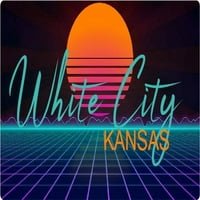 White City Kansas Vinyl Decal Stiker Retro Neon Design