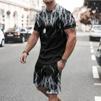 Костюми за мъже, мъжки 3D печат къси комплекти Облекло Модни летни асцейс Костюми за ежедневни риза и къси алкохоли