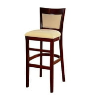 Uph Panel Back Barstool Dark Mahogany