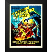 Холивудски фото архив Black Modern Framed Museum Art Print, озаглавен - френски - The Time Machine