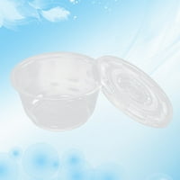 Пластмасова купа с капак за еднократна употреба кръгла прозрачна студена обръснала желе купа обяд BO 450ml за ежедневна употреба