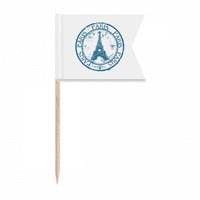 Париж Франция Айфел Тауър Класически Country City City Toethbick Flags Етикетиране на маркиране за парти торта Food Cheeseplate