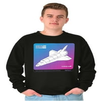 Vaporwave NASA Space Transport Sweatshirt за мъже или жени Brisco Brands 3x