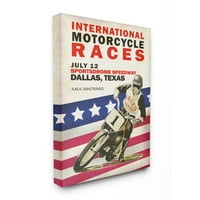 Ступел индустрии американски моторни състезания спортен велосипед реколта плакат платно стена изкуство дизайн от Марк Роган, 24 30