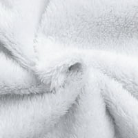 Зимни палта за жени руно яке Цип размита качулка суитчър Дълъг ръкав топло връхни дрехи палта Кафяв ХХХЛ
