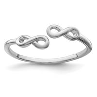 Твърд стерлингов сребърен безкрайност любов възел символ на пръстена с размер 8