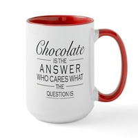 Кафепрес-шоколадът е отговорът чаша-Оз керамична голяма чаша
