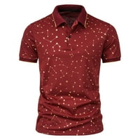 Tking Fashion Men's Fashion Casual Summer Shortlyse Rish Star Star Print Rish Rish - Red XL