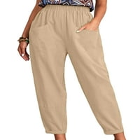 Ежедневни широки панталони за дамски Плътен цвят леки панталони колан Палацо панталони
