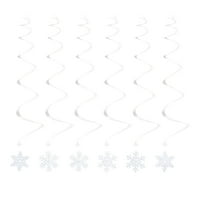 Снежинки Висящи Вихри Висящи Декорации Спирали Комплект За Коледно Парти Консумативи Услуги