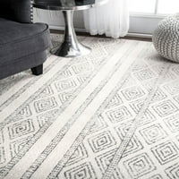 Nuloom Sarina Diamonds Area Rug, 6 '7 9', сиво