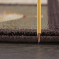 Новост площ килим ложа кафяво, бежово закрит разпръсна лесен за почистване