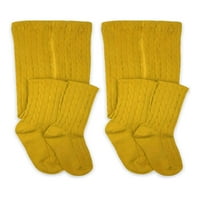 Плетени чорапогащи 2-пак, размери ХС-л