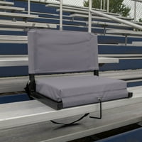 Стадионни столове за скамейки с облегалка от продукти за отдих На открито, голяма ултра подплатена седалка за пълен комфорт, лесна дръжка за носене с регулируема презрамка