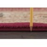 Традиционна зона килим ориенталски червен, бежов закрит осмоъгълник лесен за почистване