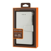 Айфон 7 8 СЕ естествена кожа калъф за портфейл с Рфид защита карта в слонова кост за употреба с ябълка Айфон 7 8 СЕ 2-пак