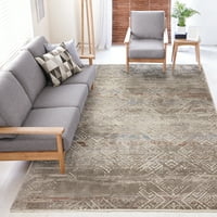 Обединени тъкачи на Америка модерен геометричен Стан килим, 7.83 '10'