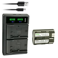 Kastar Battery и LTD USB зарядно зарядно устройство за Canon DM-FV FV200, DM-FV FV300, DM-FV FV400, DM-FVM FVM1, DM-FVM FVM10, IXY DVM, DM-MVX1I MVX1I, DM-MVX2I MVX2I