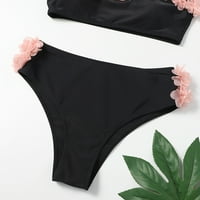 Dqueduo Swimsuit Women Sexy High Contrast Contrast Gradient Split Bikini Set два бански костюм с висока талия за жени при клирънс