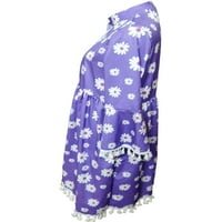 Niuer летен ръчен ръкав ризи рокли за жени течни люлеещи се мини рокля флорален принт Бохо плисирана рокля