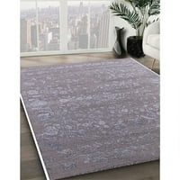 Ahgly Company Machine Wareable Indoor Rectangle Industrial Modern Dark Goldray Area Rugs, 6 '9'