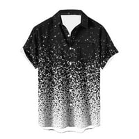 Tejiojio Clothing and Accessories Deals Men's Home Vintage Unpositioned Printing Casual Button има джобове бельо със солидна риза върхове блуза блуза