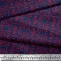 Soimoi Velvet Fabric DAMASK Етнически печат тъкан край двора