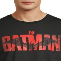 Батман филм Мъжки & големи мъжки лого графичен тениска с къс ръкав, размер с-3ХЛ