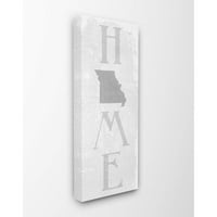Ступел индустрии Мисури дом държавна карта сиво текстурирани дума дизайн платно стена изкуство от Дафне Полсели