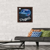 Лос Анджелис Доджърс - Стенски плакат за неонова шлем, 14.725 22.375