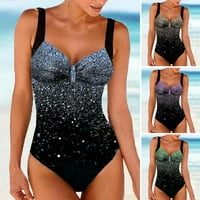 Mairbeon жени Monokini One Triangle Sexy Black Beachwear Printed Push Up Femals Biksuit Bikini Boog