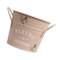 Rosarivae Flower Bucket Pretty Home Decoration Retro Iron Craft Flower Container