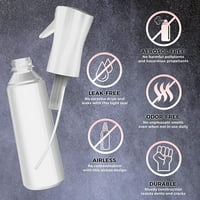 Merbary Ultra Fine - Издръжлив - Празна непрекъсната бутилка със спрей - Воден господин за прическа, растения, почистване, готвене, мъгла и грижа за кожата