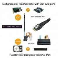 Chenyang Cy Slimline SAS 4. SFF- 4i 38pin Host to SAS 29pin SFF-Target Hard Disk Fanout RAID кабел кабел