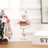 Гуонг Творчески висящи декор изящен Плат сладък снежен човек форма кукла висулка за дома