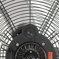 Екстремеповер про-серия 16 високоскоростен магазин етаж вентилатор регулируем 3-степенна с наклон, Черен